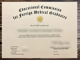 Get Educational Commission for Foreign Medical Graduates fake diploma.