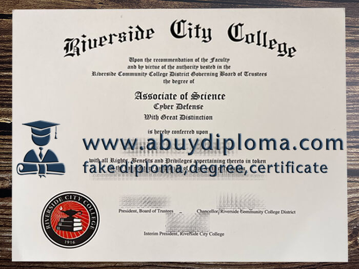 Buy Riverside City College fake diploma online, Make RCC certificate online.