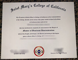 Get Saint Mary's College of California fake diploma.