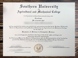 Purchase Southern University fake diploma online.