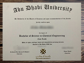 Obtain Abu Dhabi University fake diploma.