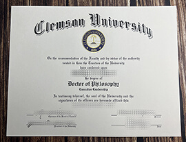 Order Clemson University fake diploma online.