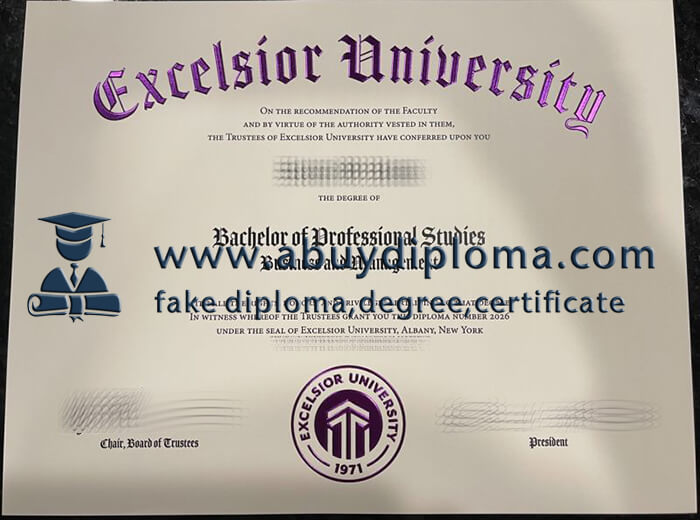 Buy Excelsior University fake diploma online.