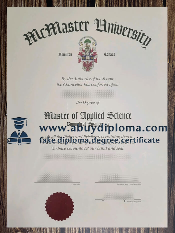 Buy McMaster University fake diploma online.