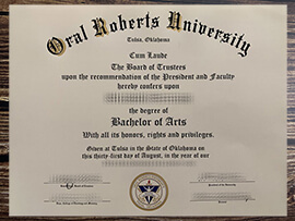 Order Oral Roberts University fake diploma online.