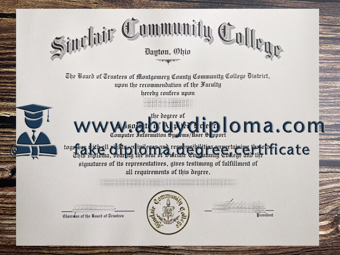 Buy Sinclair Community College fake diploma online.