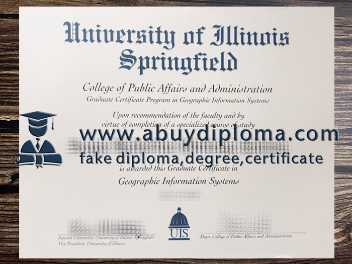 Buy University of Illinois Springfield fake diploma.