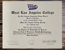 Obtain West Los Angeles College fake diploma online.