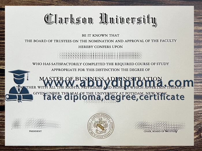 Buy Clarkson University fake diploma online.