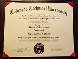 Order Colorado Technical University fake diploma.