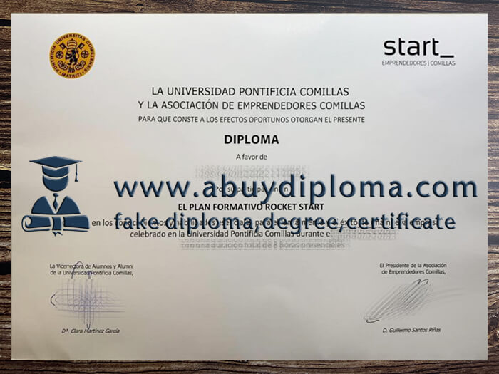 Buy Comillas Pontifical University fake diploma.