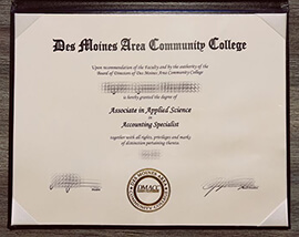 Get Des Moines Area Community College fake diploma.
