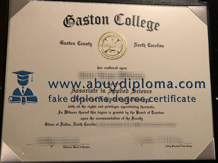 Buy Gaston College fake diploma online.