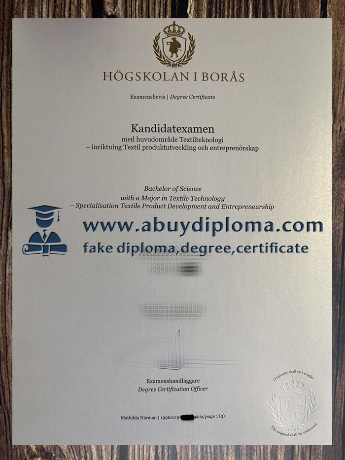 Buy Högskolan i Borås fake diploma online.