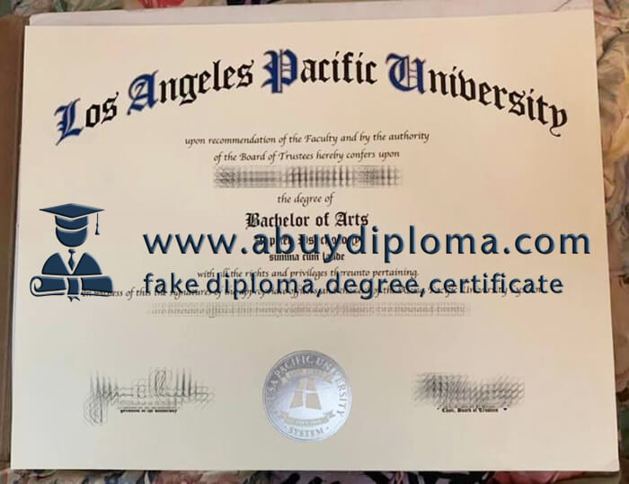 Buy Los Angeles Pacific University fake diploma.