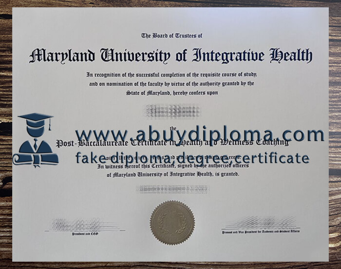 Buy Maryland University of Integrative Health fake diploma.