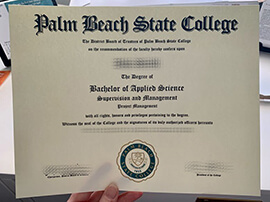 Fake Palm Beach State College diploma.