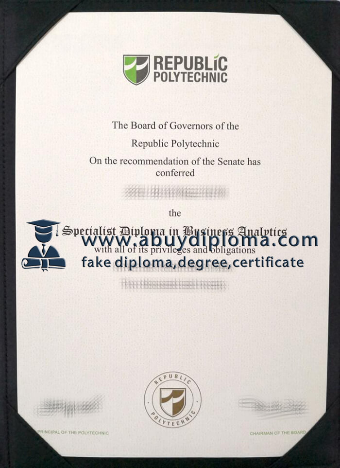Obtain Republic Polytechnic fake diploma online.