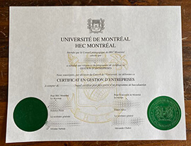 Buy Université de Montréal HEC Montréal fake diploma online.