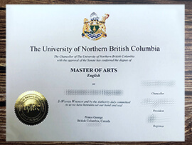 Make University of Northern British Columbia diploma.