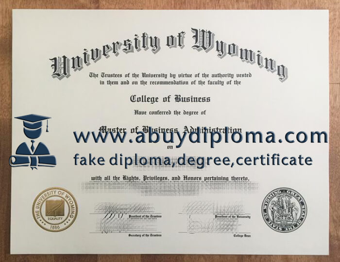 Buy University of Wyoming fake diploma, Fake UW degree online.