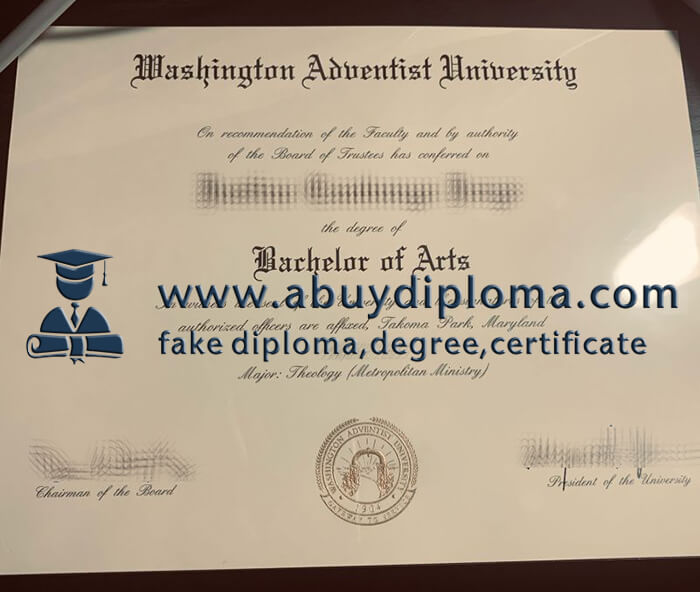 Buy Washington Adventist University fake diploma.