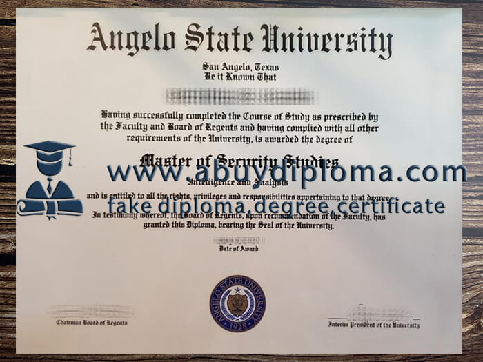 Buy Angelo State University fake diploma online.