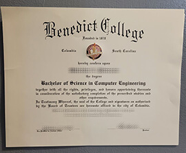 Purchase Benedict College fake diploma online.