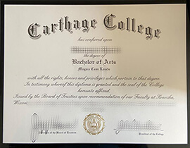 Get Carthage College fake diploma online.