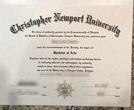 Get Christopher Newport University fake diploma.