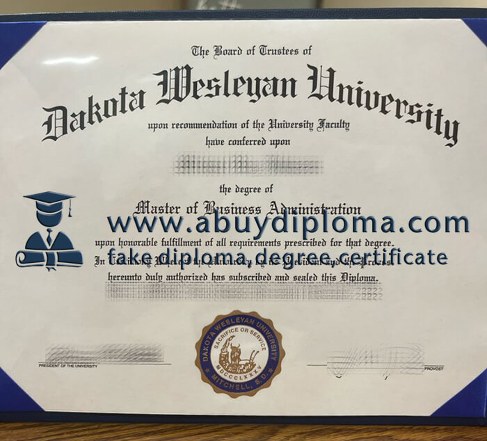 Buy Dakota Wesleyan University fake diploma.
