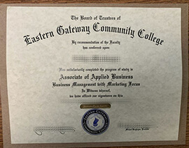 Purchase Eastern Gateway Community College fake diploma.