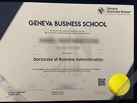 Fake Geneva Business School diploma online.