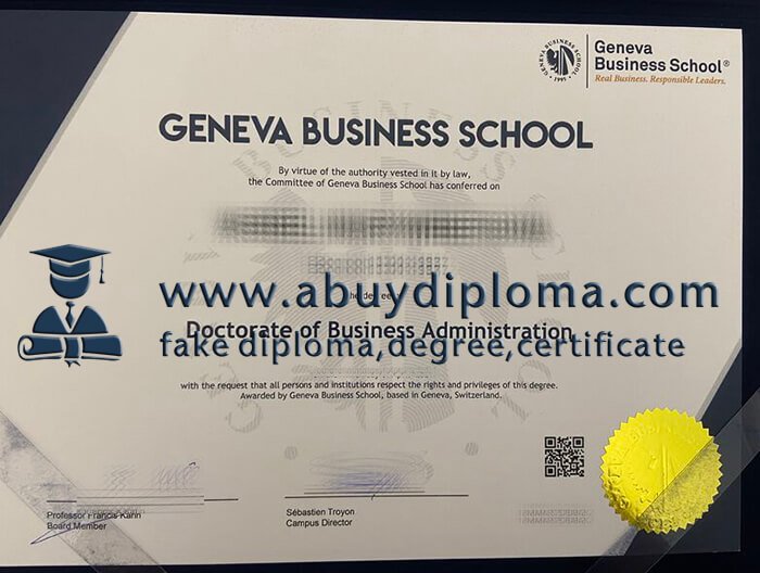 Get Geneva Business School fake diploma online.