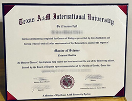 Fake Texas A&M International University degree.